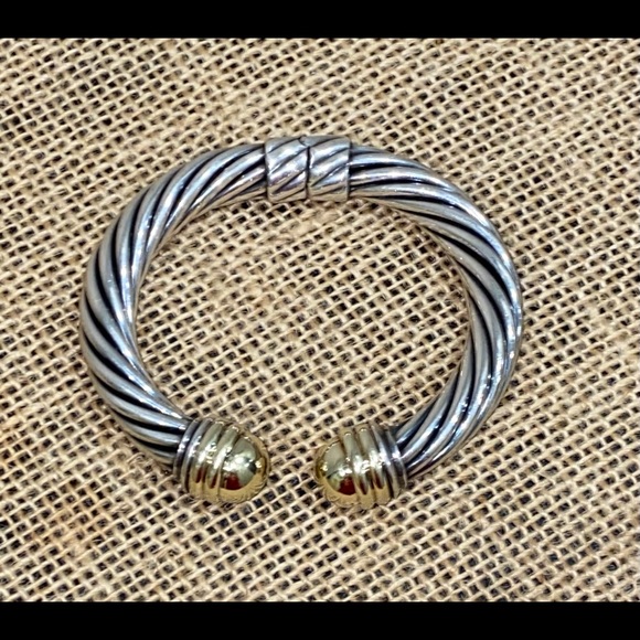 David Yurman Jewelry - David Yurman 10mm Gold Dome Cable Cuff